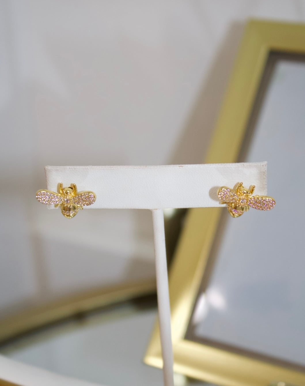 Gold Bumblebee Earrings