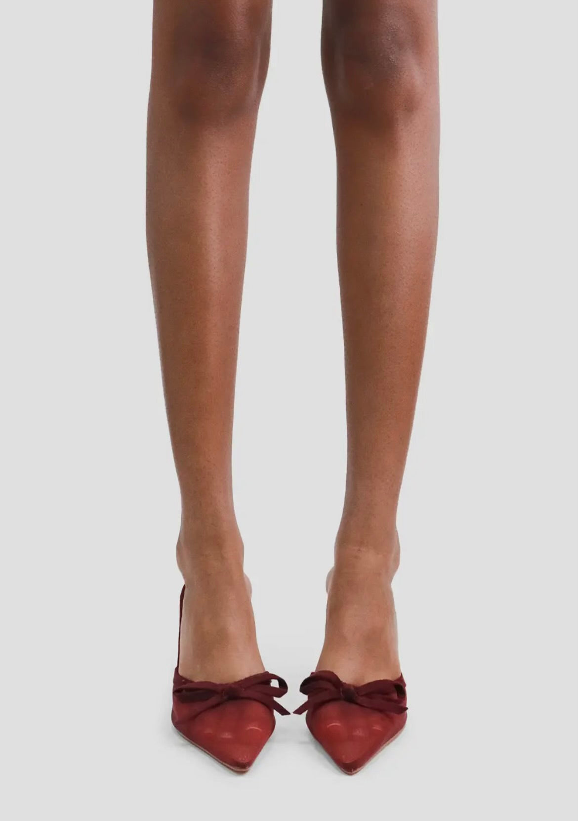 Burgundy Pointed Toe Kitten Heel