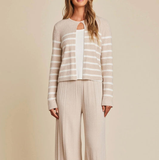 Barefoot Dreams CozyChic Striped Cardigan