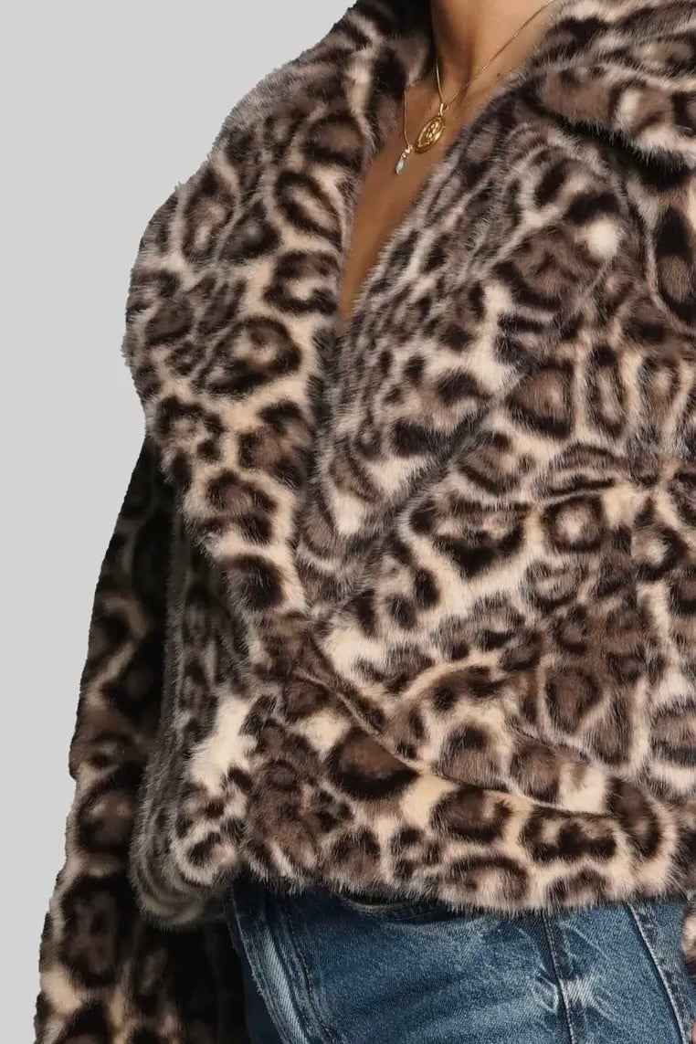 Leopard Faux Fur Jacket