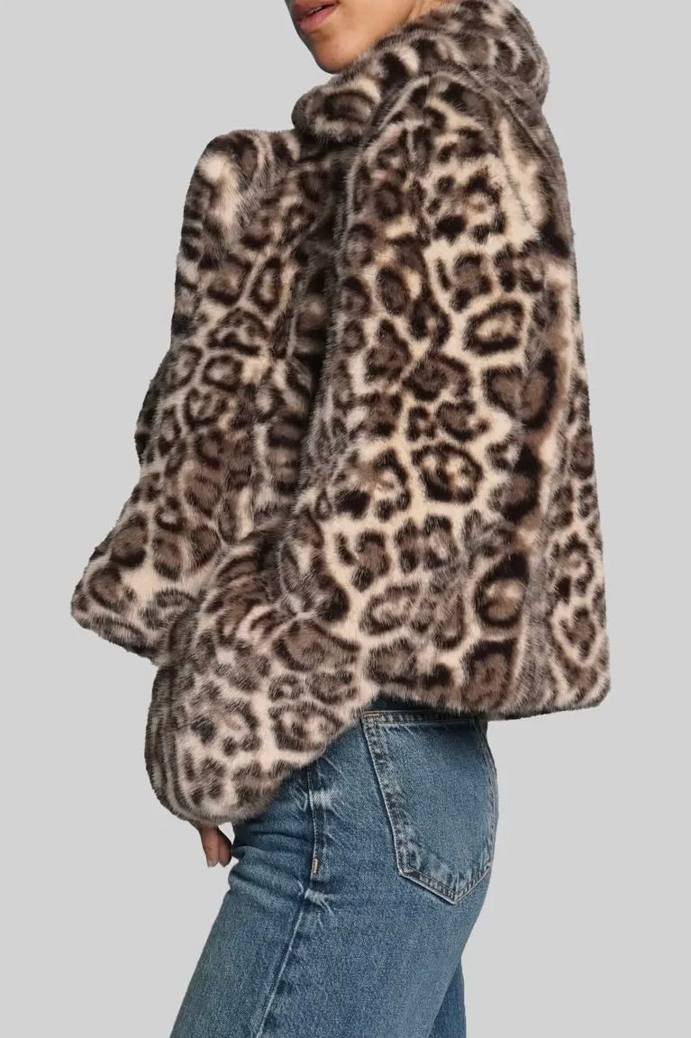 Leopard Faux Fur Jacket