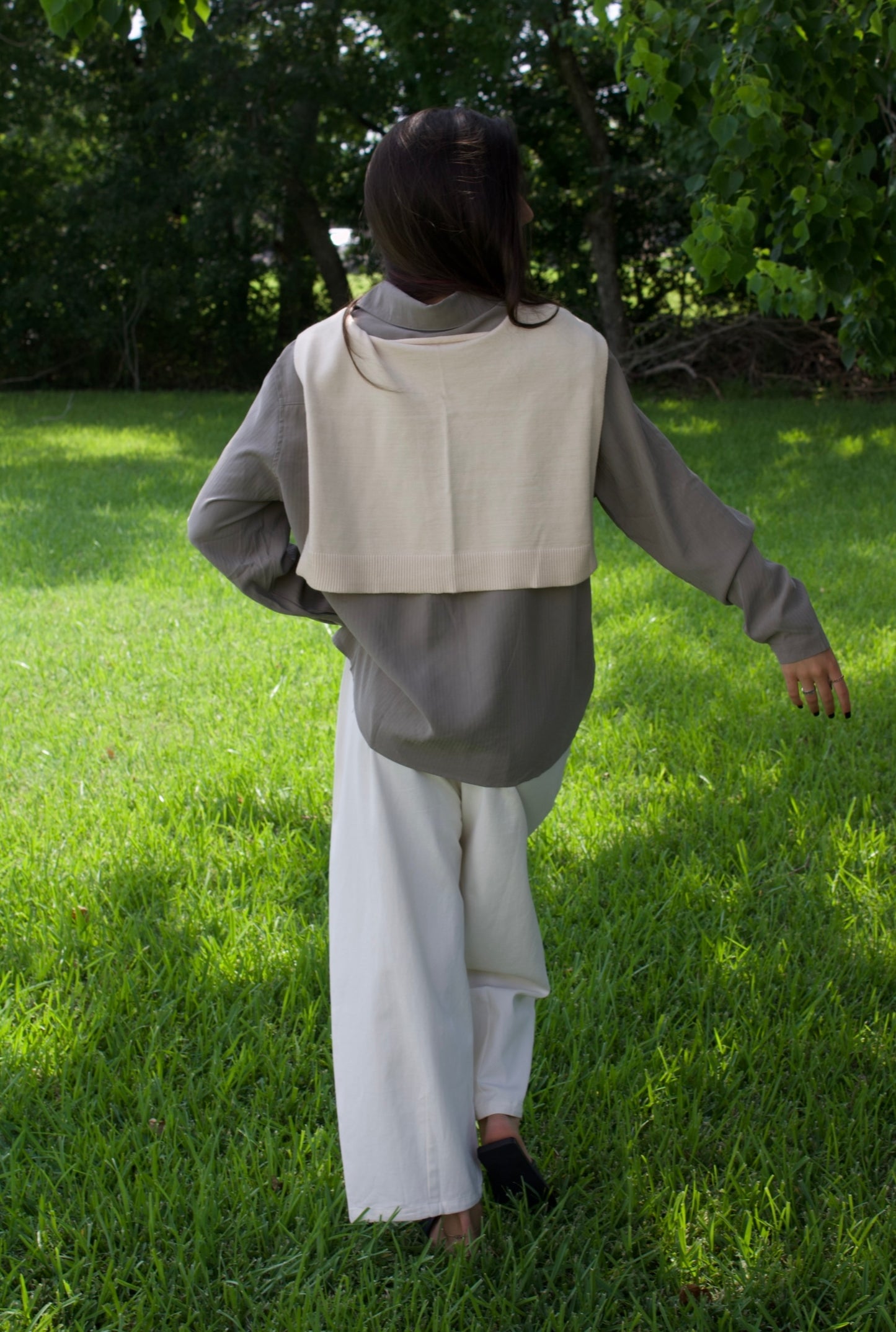 Cadet Grey Long-sleeve Button Up