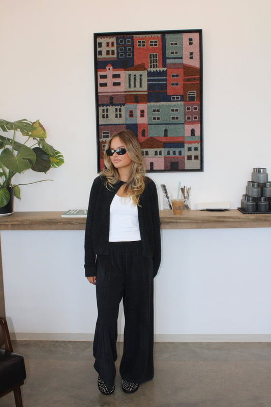 Barefoot Dreams Black Wide Leg Lounge Pants