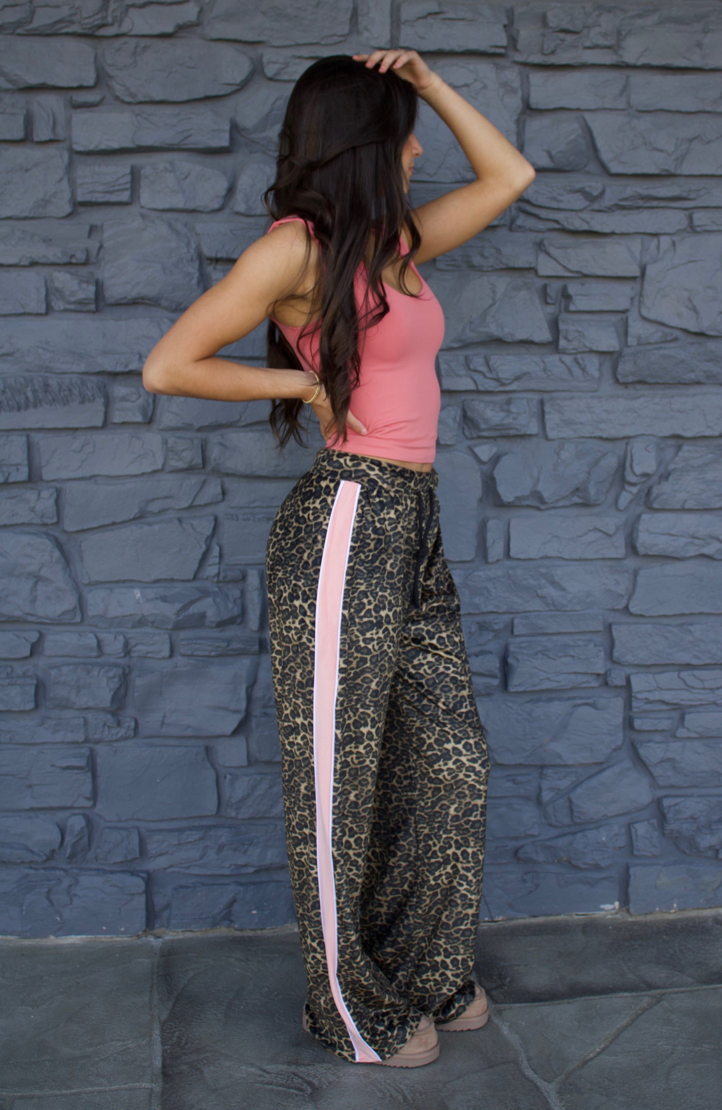 Cheetah Velour Sweatpants