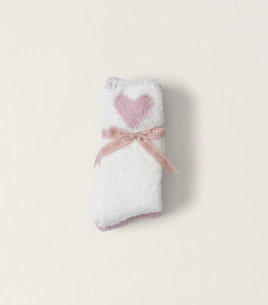 Barefoot Dreams CozyChic Heart Print Socks