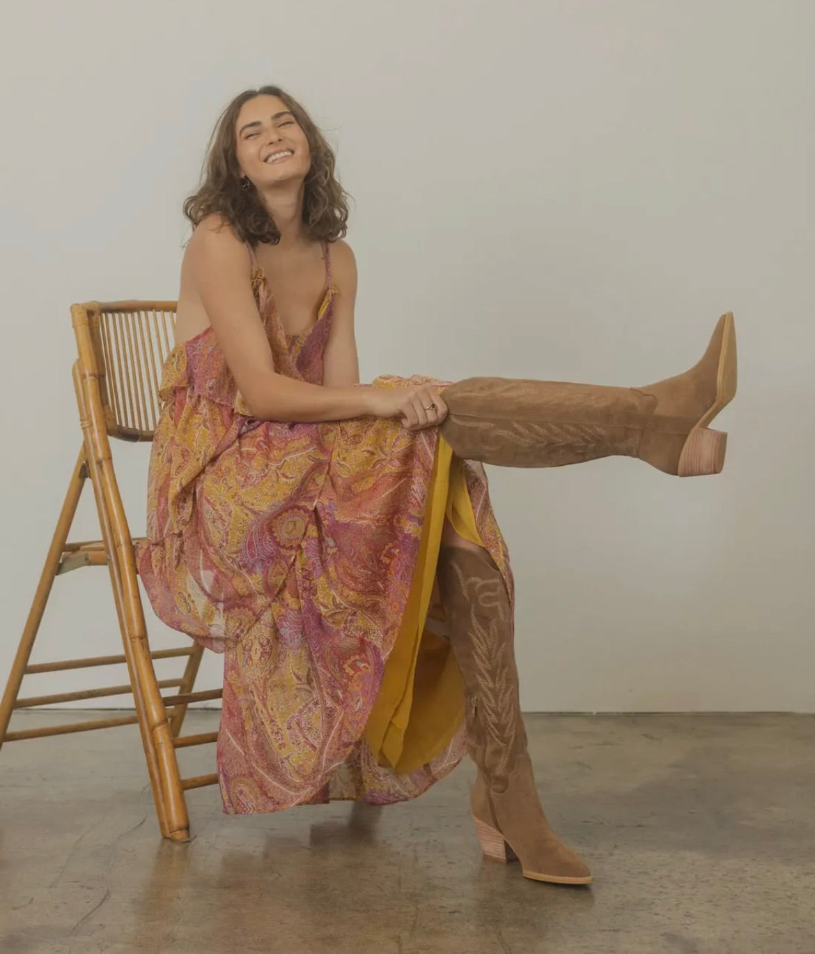 Samara Brown Embroidered Western Tall Boots