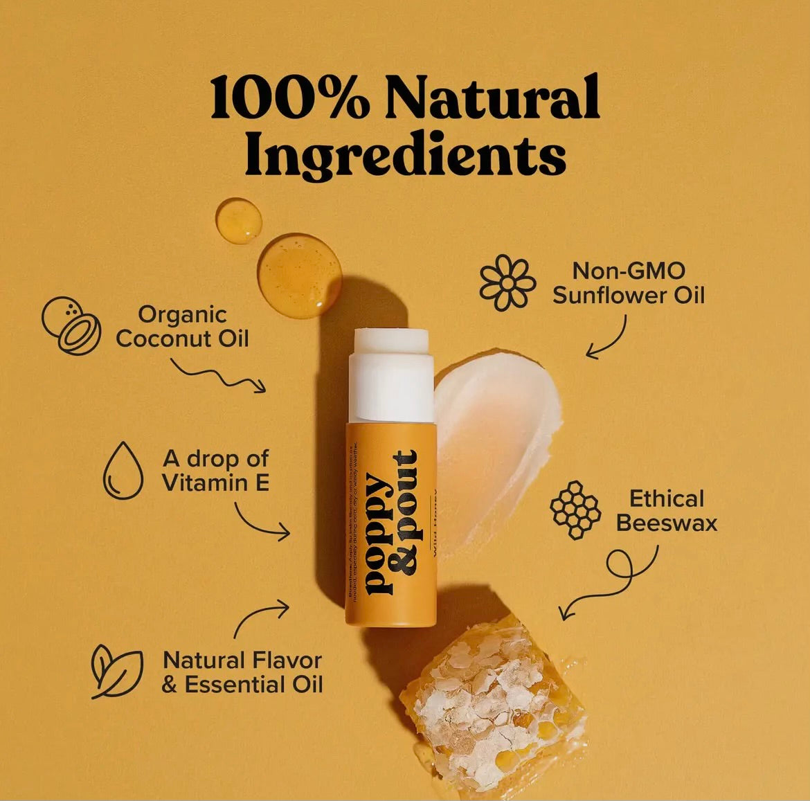 POPPY & POUT WILD HONEY LIP BALM