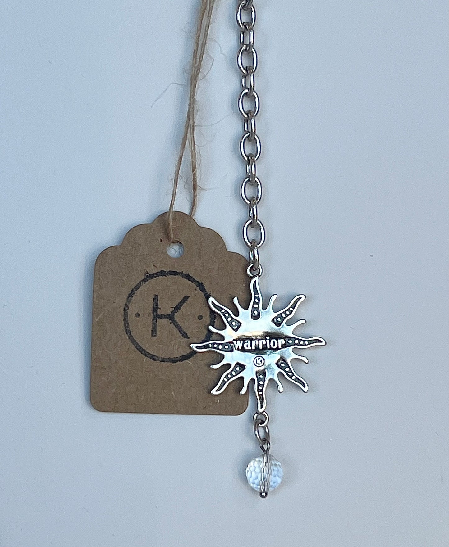 Katia Designs Silver Warrior Sun Drop Choker Necklace