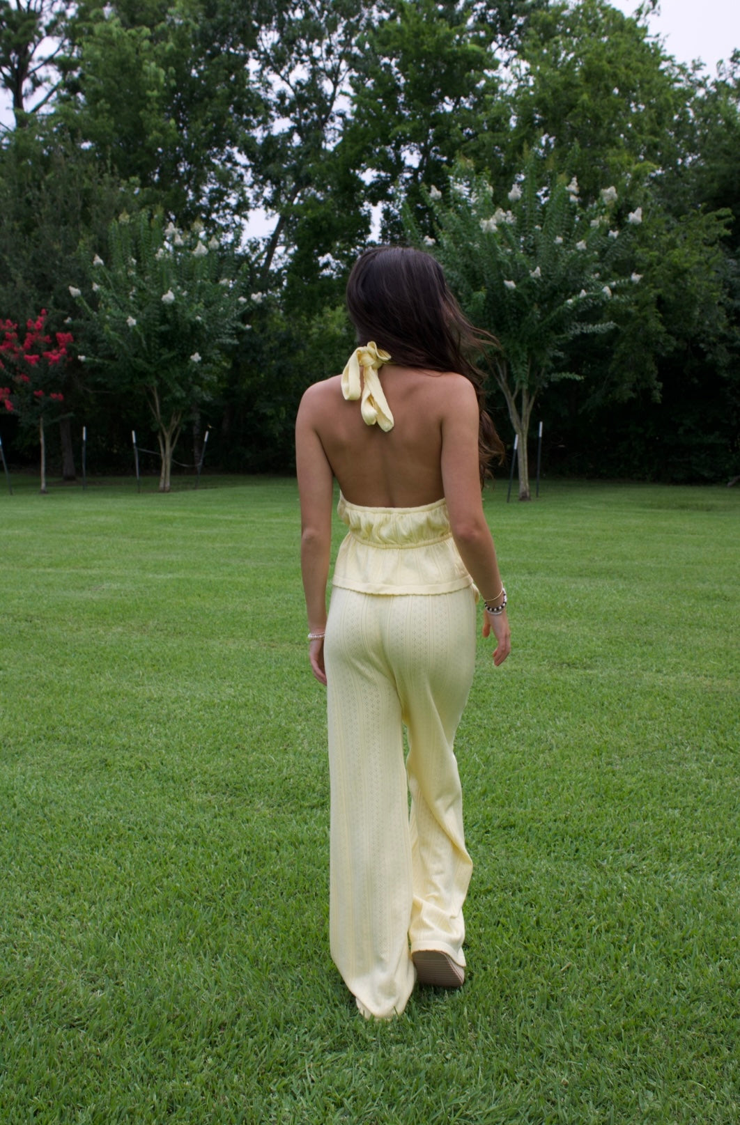 Light Yellow Halter Set