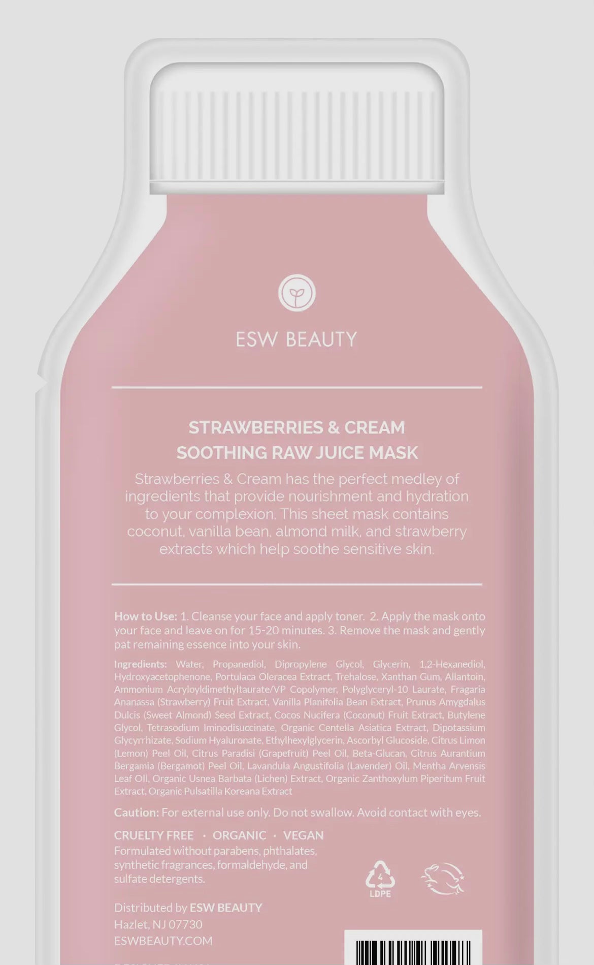 Strawberries & Cream Soothing Raw Juice Sheet Mask