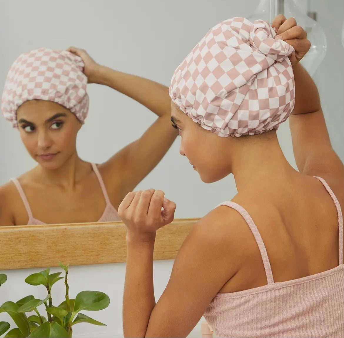 Satin Lined Flexi Shower Cap