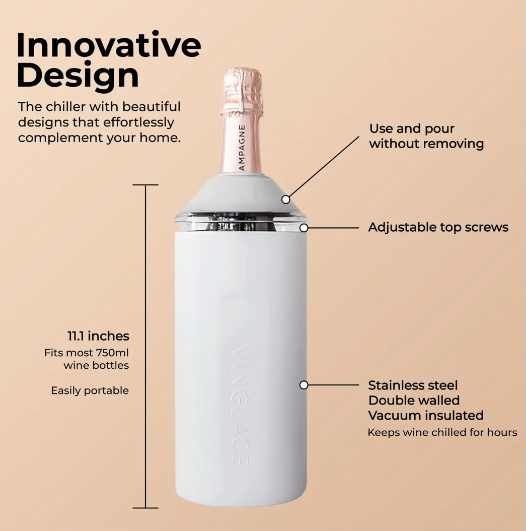 Vinglace Glass Pink Wine Chiller