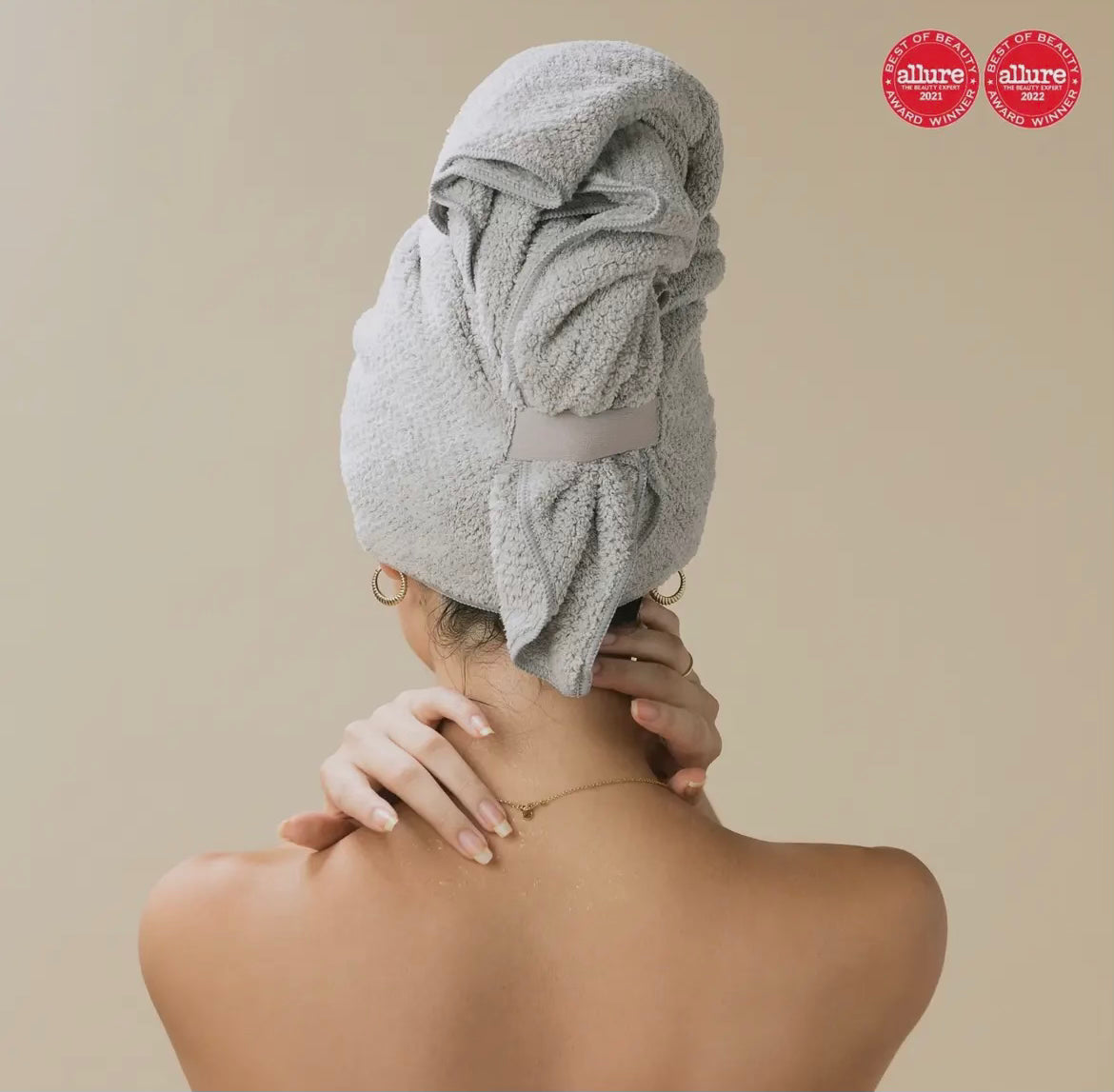 Volo Hero Cream Head Towel + Headband Set