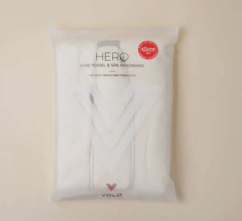 Volo Hero Cream Head Towel + Headband Set