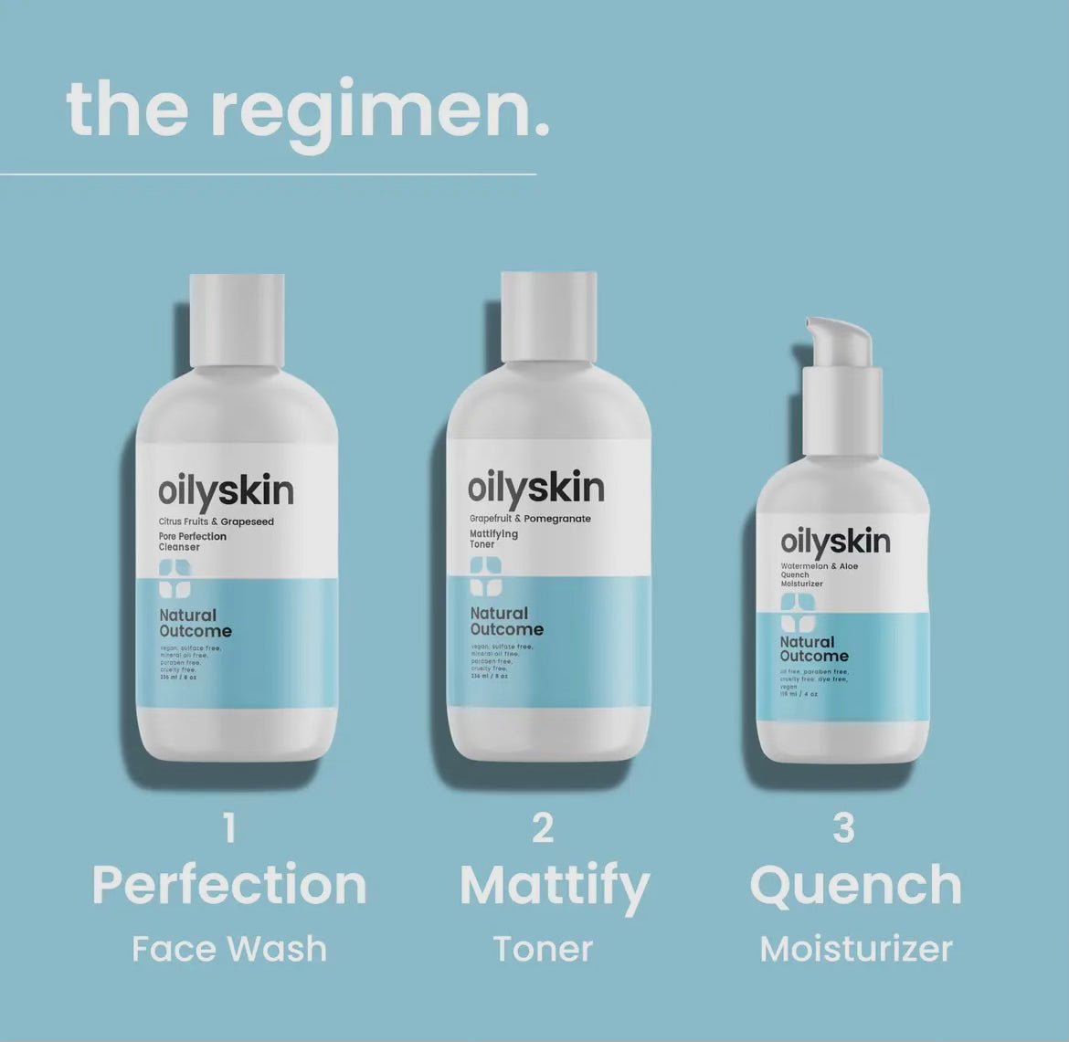 Oily Skin Three-Step Regimen Face Set
