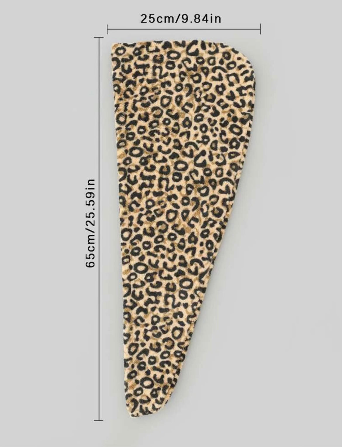 Cheetah Print Plush Hair Turban