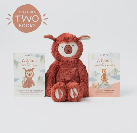 Slumberkins Alpaca’s Stress Relief Plush Set + 2 Books