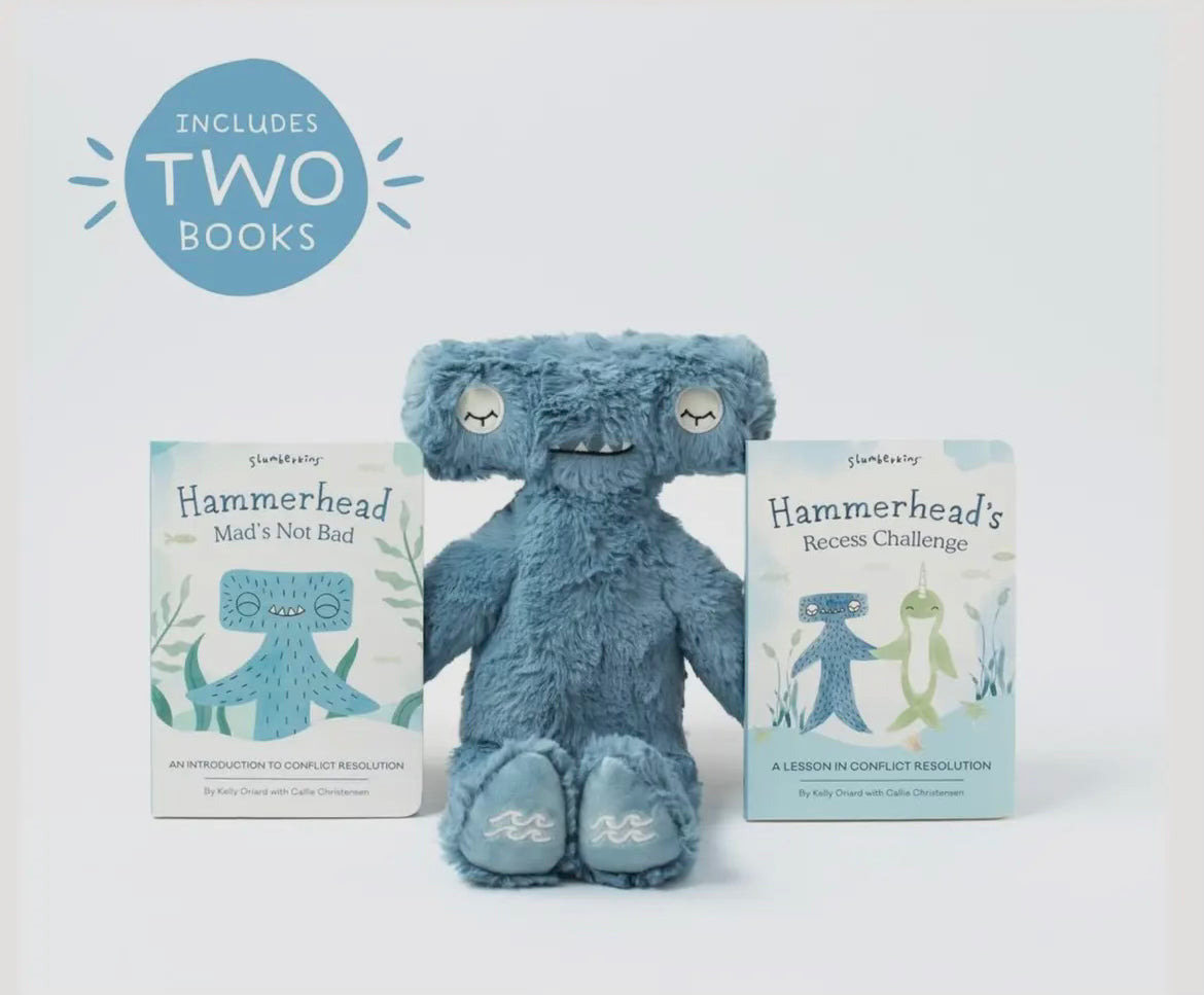 Slumberkins Hammerhead’s Conflict Resolution Plush Set + 2 Books