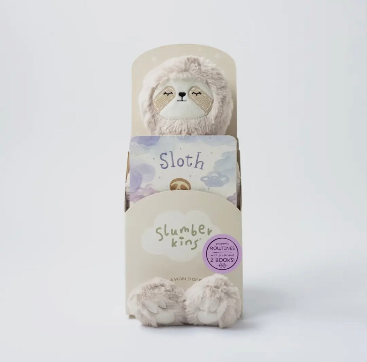 Slumberkins Sloth’s Routines Plush Set + 2 Books