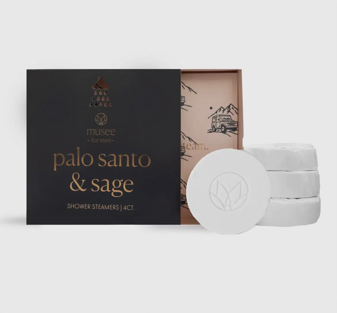 Musee Palo Santo & Sage Shower Steamers Set of 4