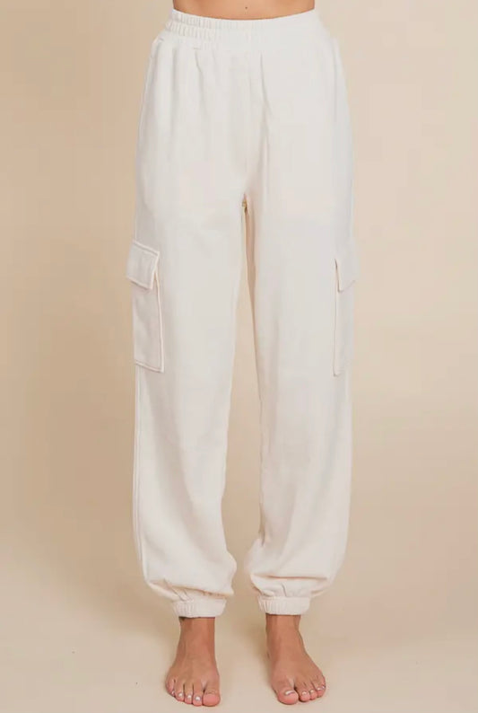 Ivory Cargo Joggers