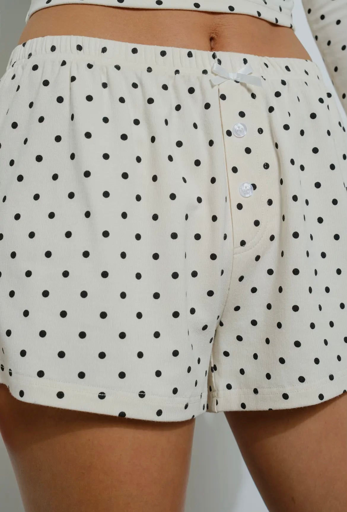 Bone Polka Dot Lounge Long Sleeve Top & Shorts Set