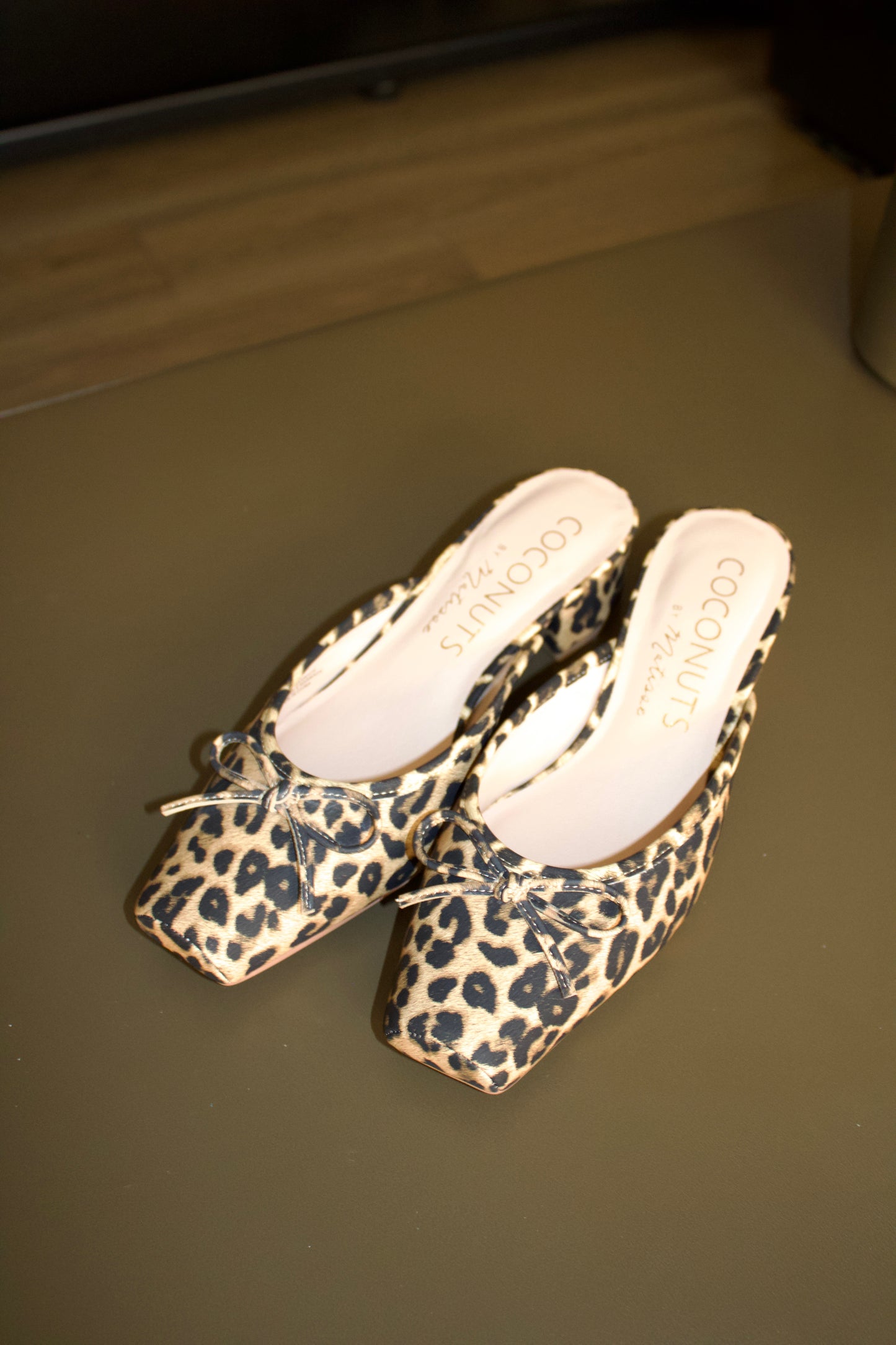 Geneva Tan Leo Leopard Slip Ons