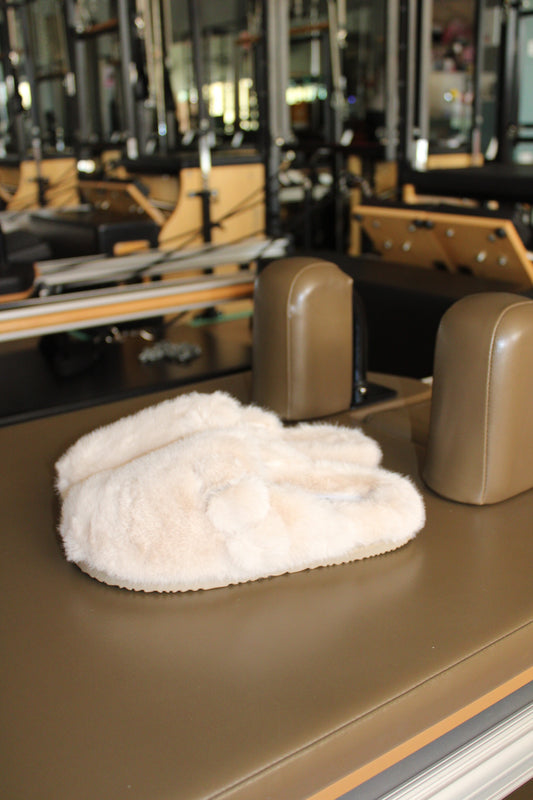 Neutral Portland Fuzzy Slip Ons