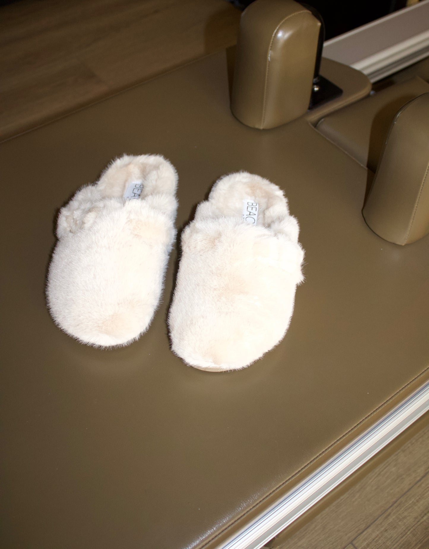 Neutral Portland Fuzzy Slip Ons