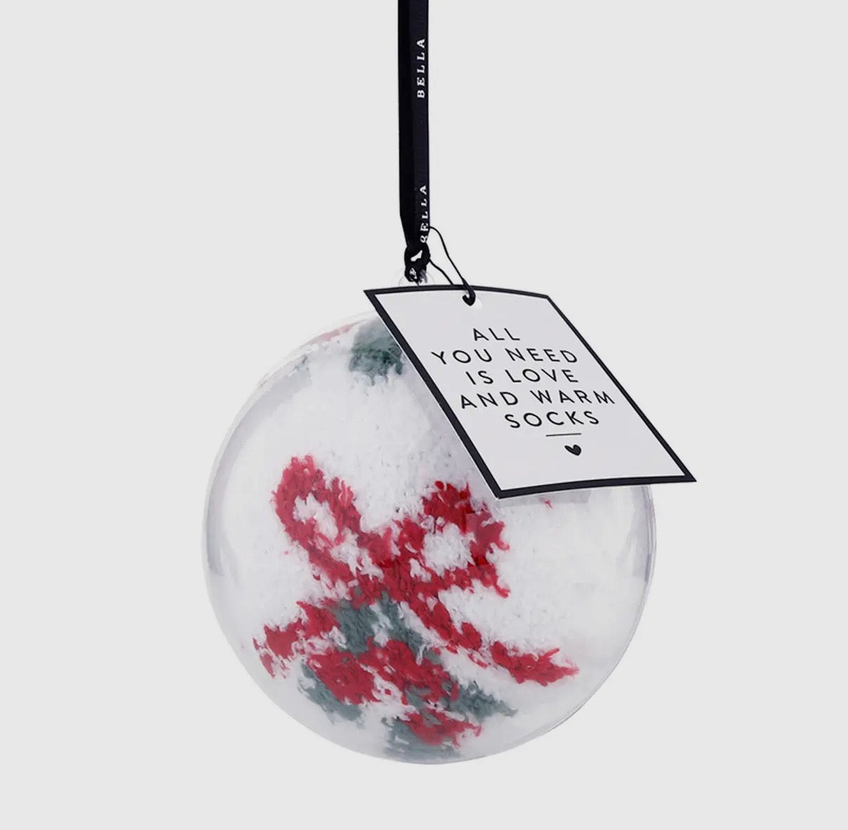 Mistletoe Fuzzy Socks in Ornament