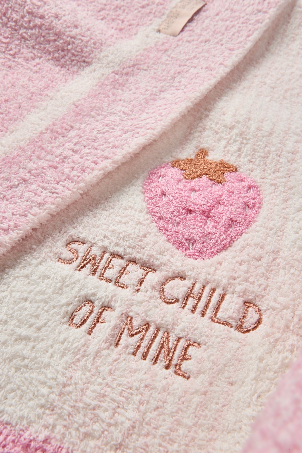 Barefoot Dreams CozyChic Strawberry Stroller Blanket