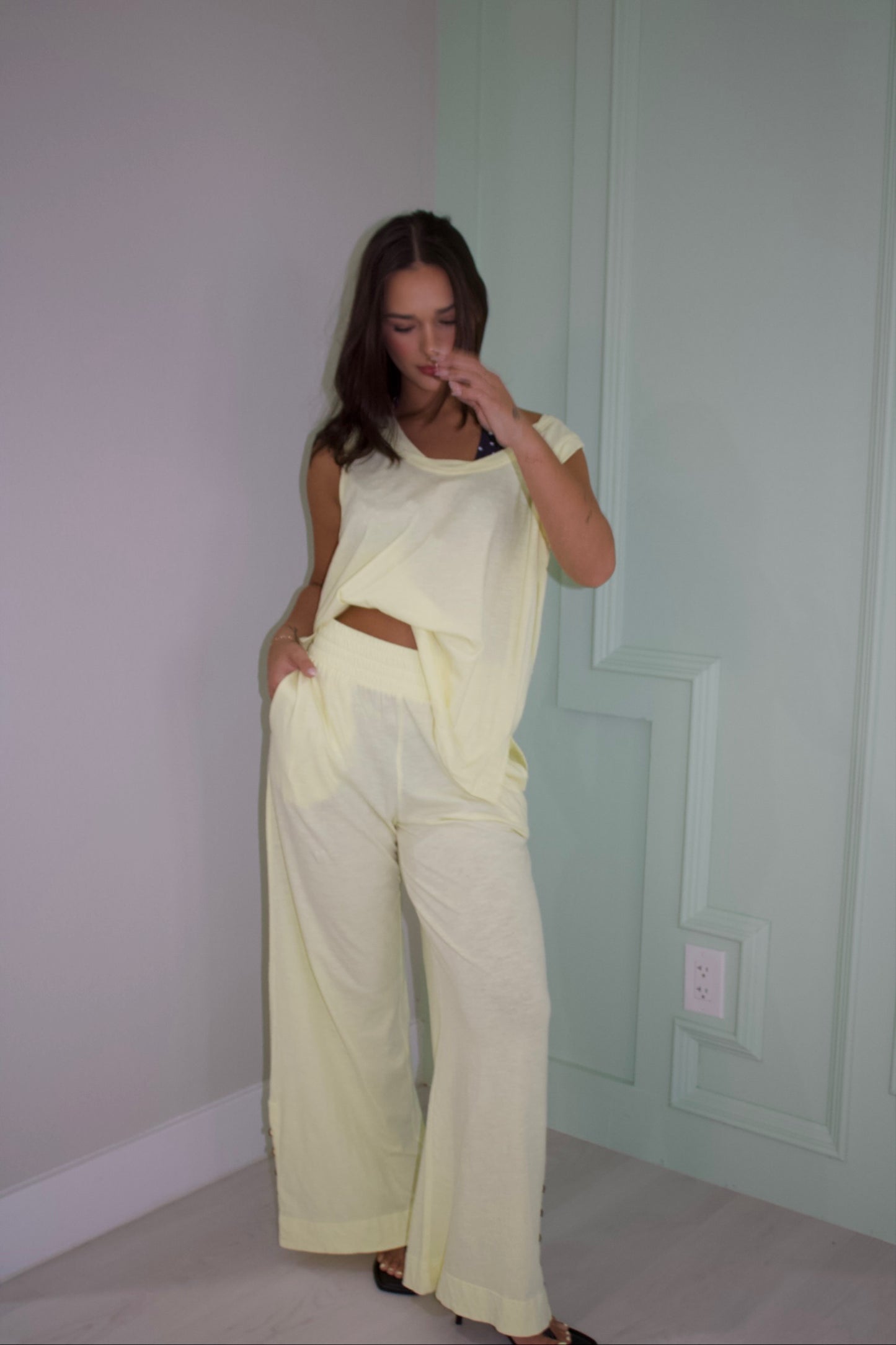 Lemonilla Cotton Tank & Pants Set