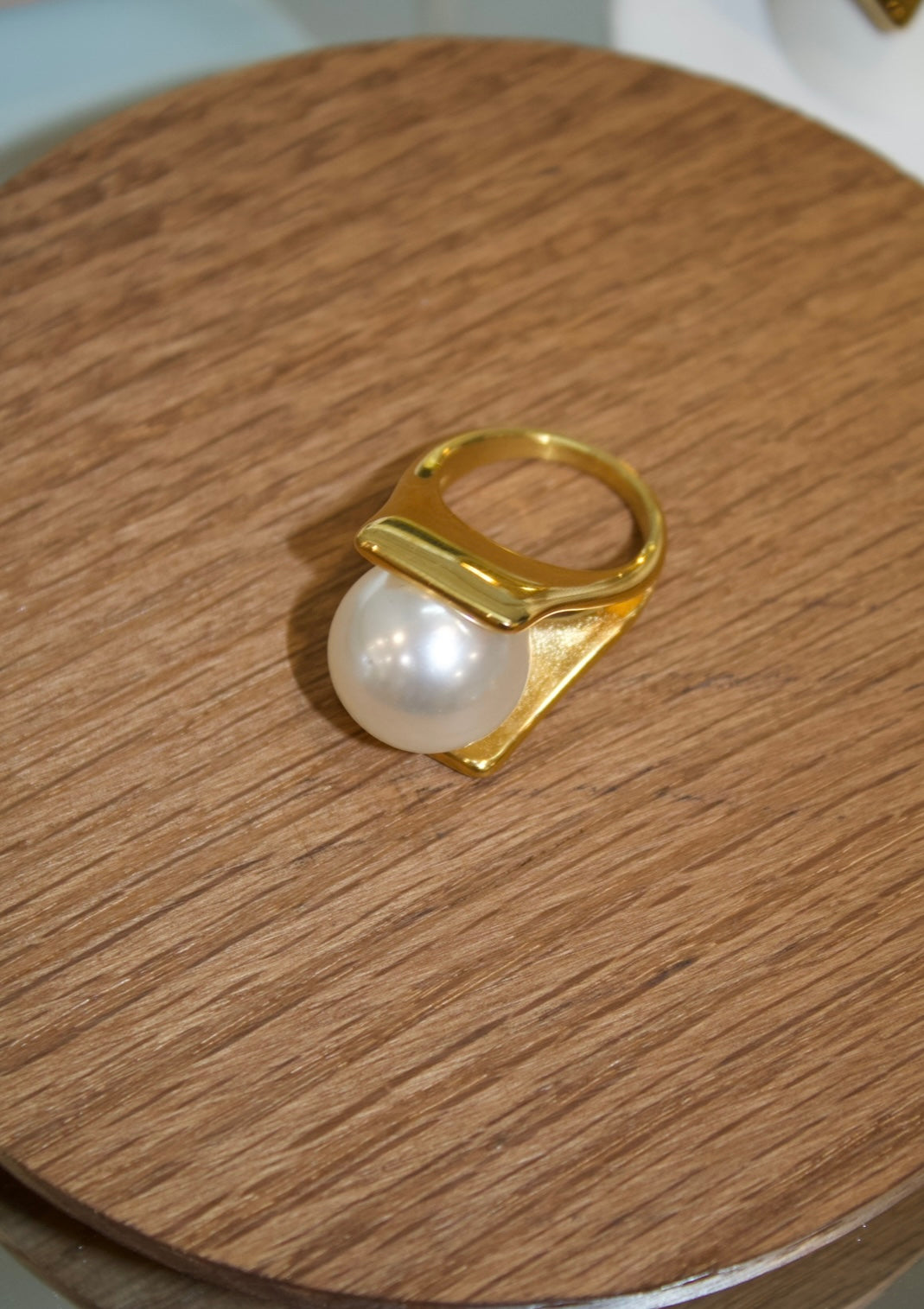 Chunky Gold/Pearl Ring
