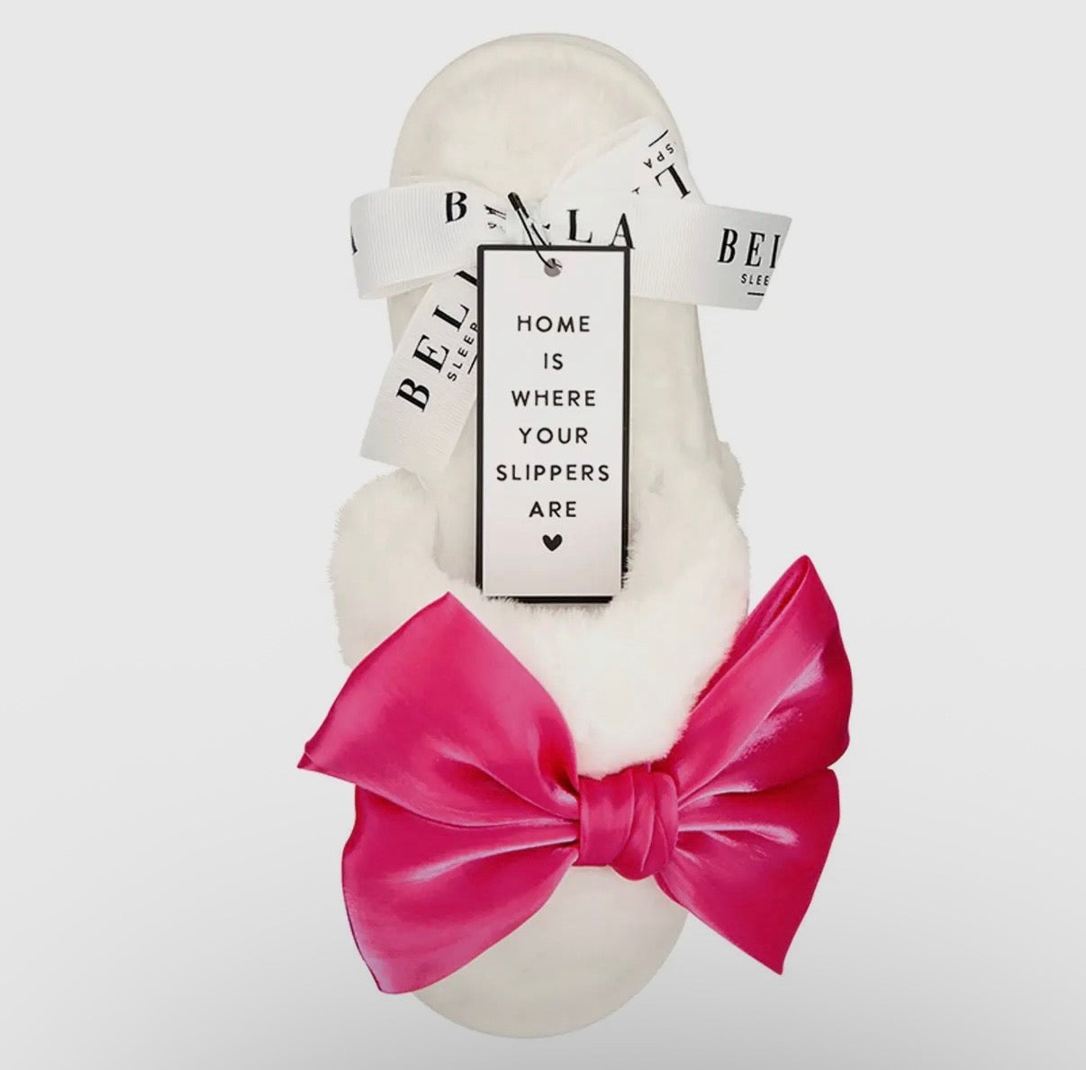 Hot Pink Bow Slippers