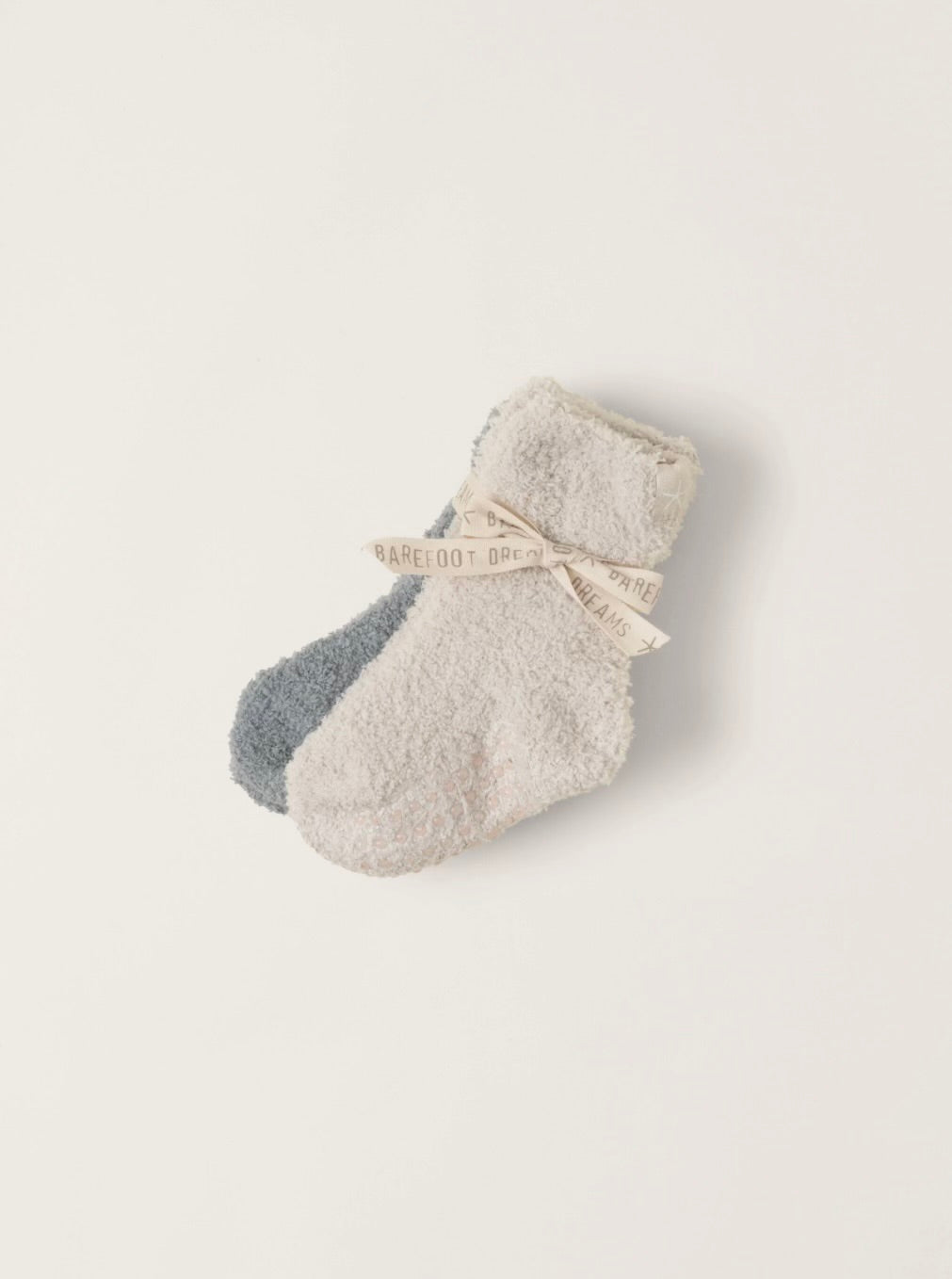 Barefoot Dreams Stone-Moonbeam Toddler 2 Pack Socks