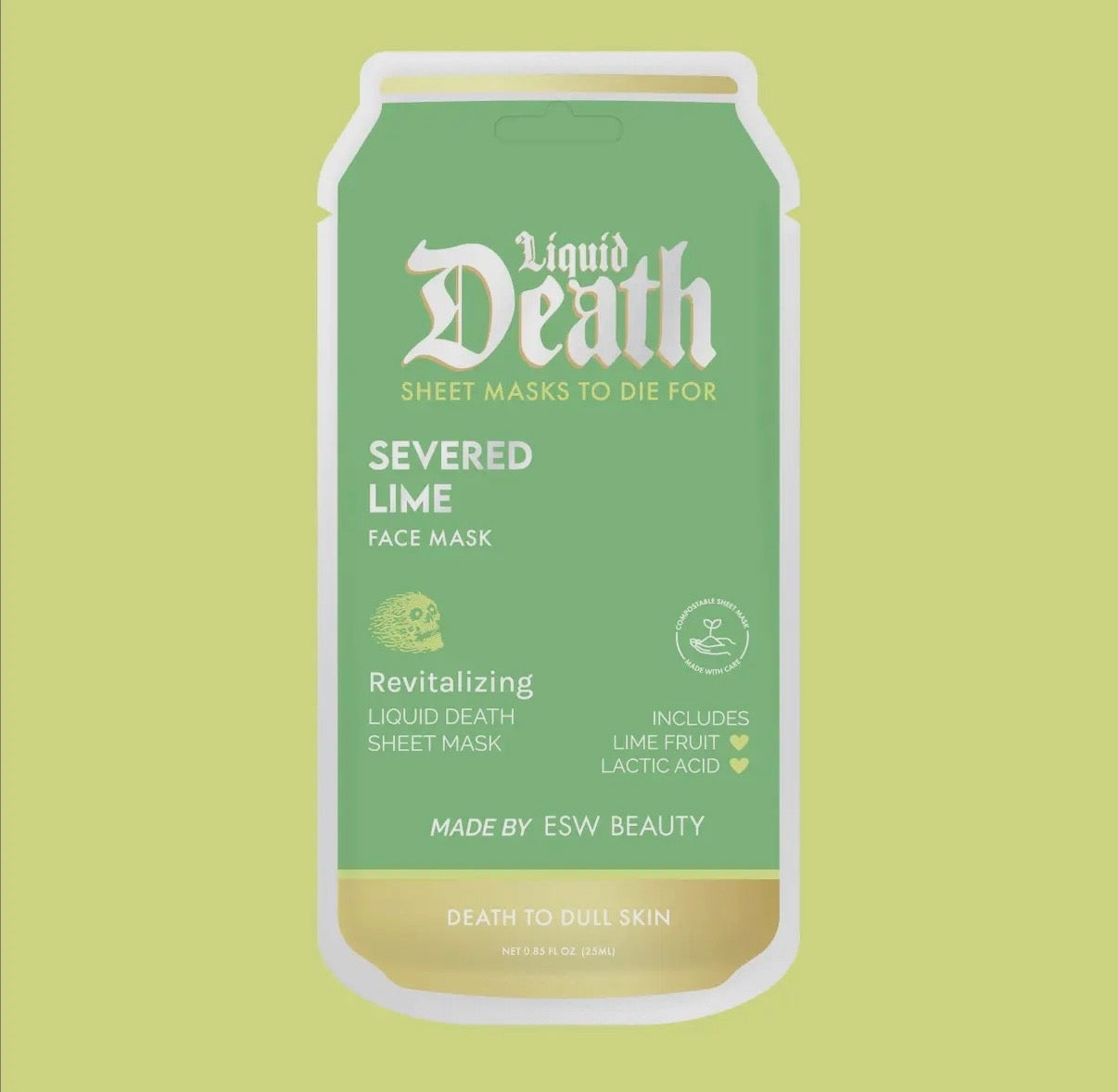 Severed Lime Liquid Death Face Mask