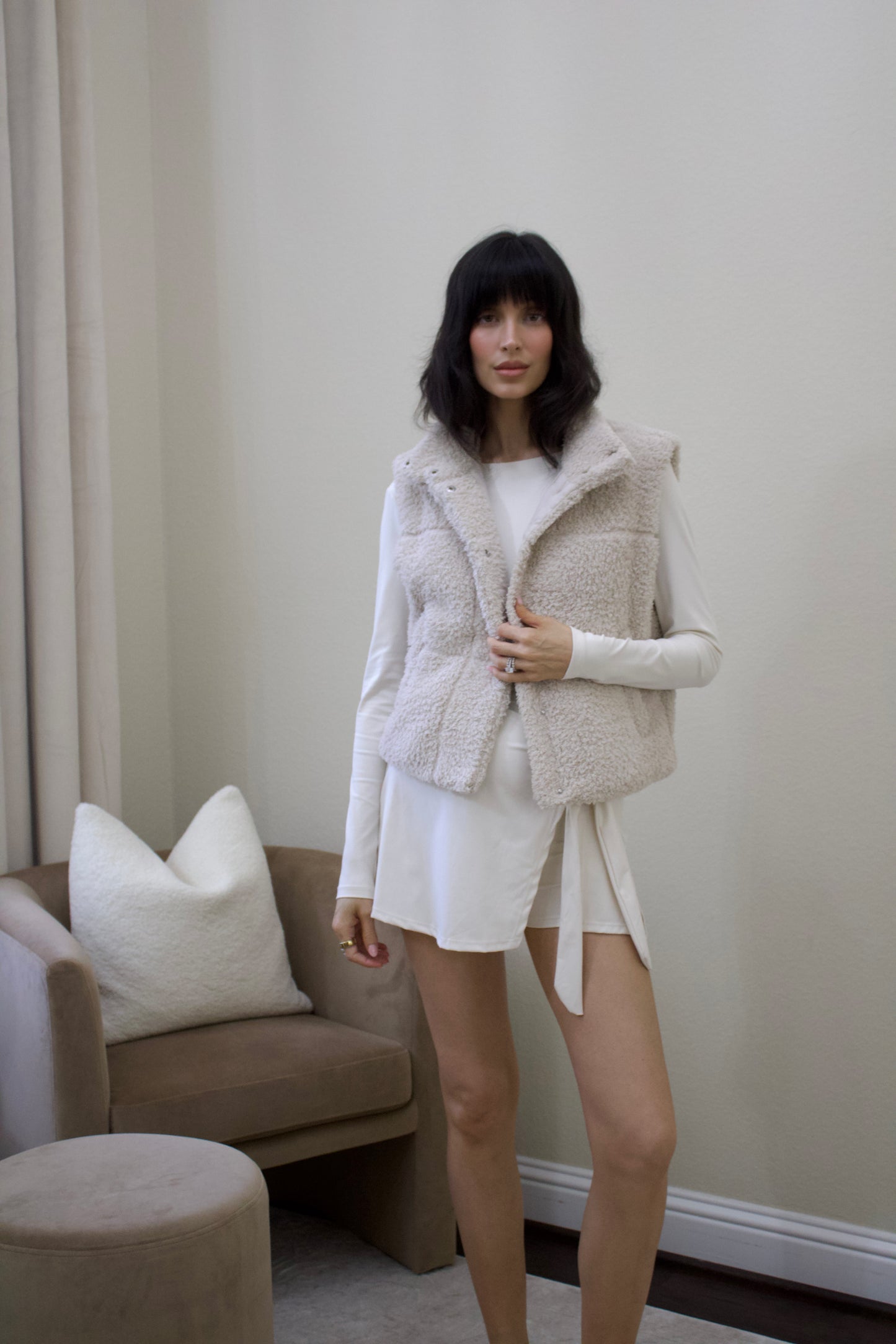 Barefoot Dreams Stone Puffer Vest