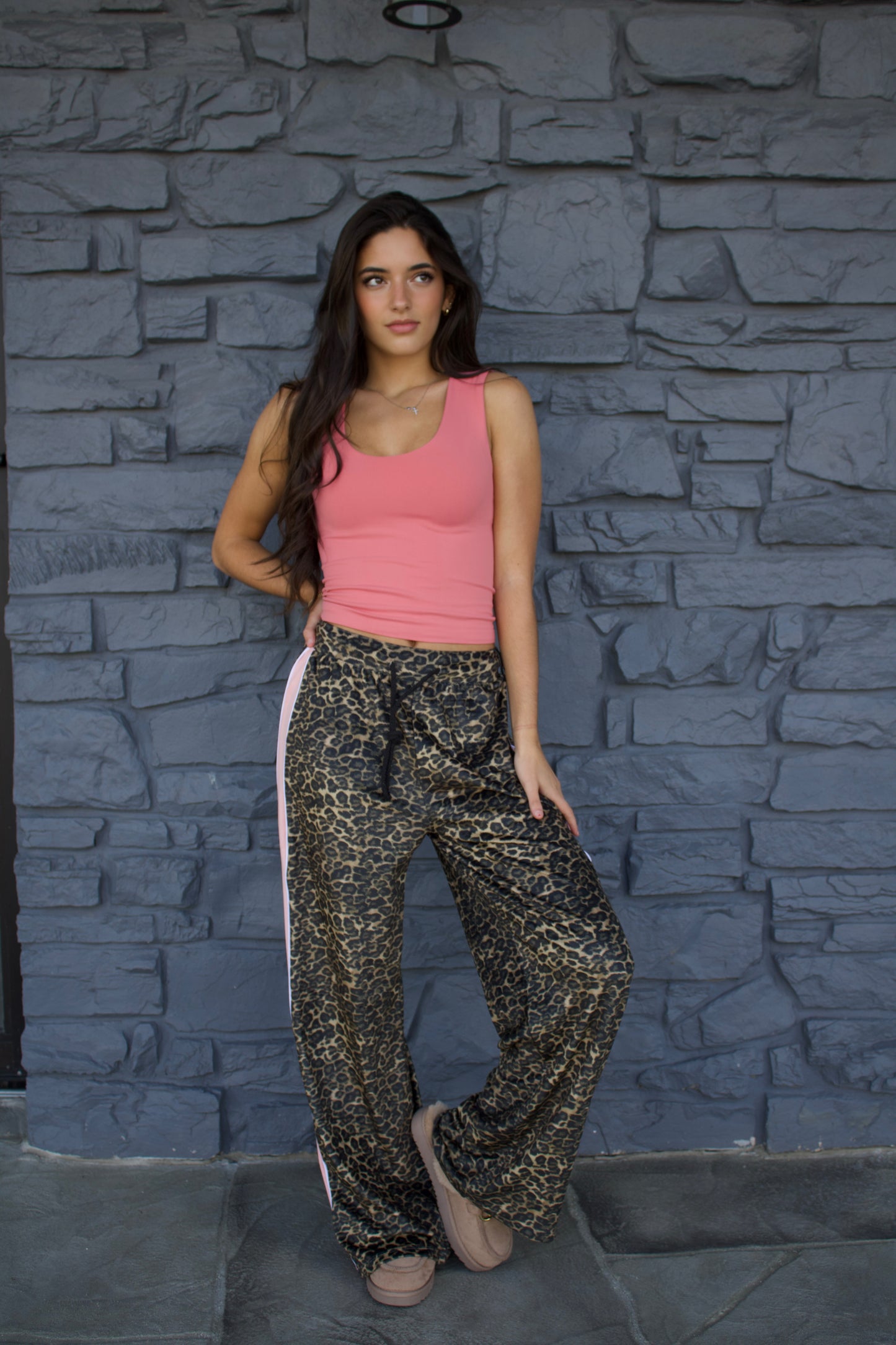 Cheetah Velour Sweatpants
