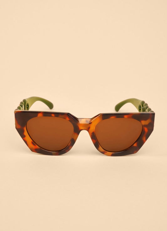 Powder Zelia Tortoiseshell/Olive Sunglasses