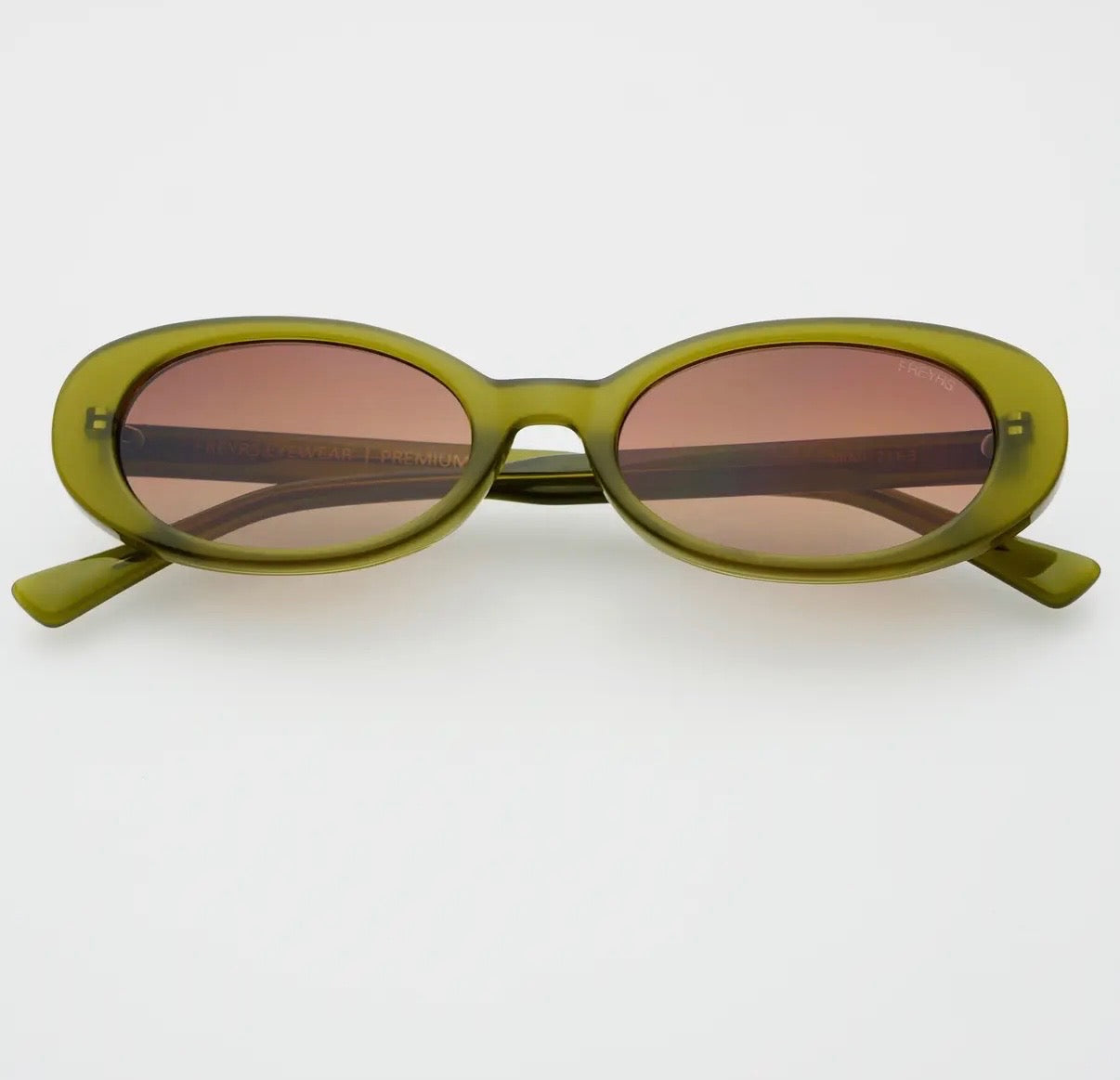 Olive Mimi Acetate Oval Sunglasses