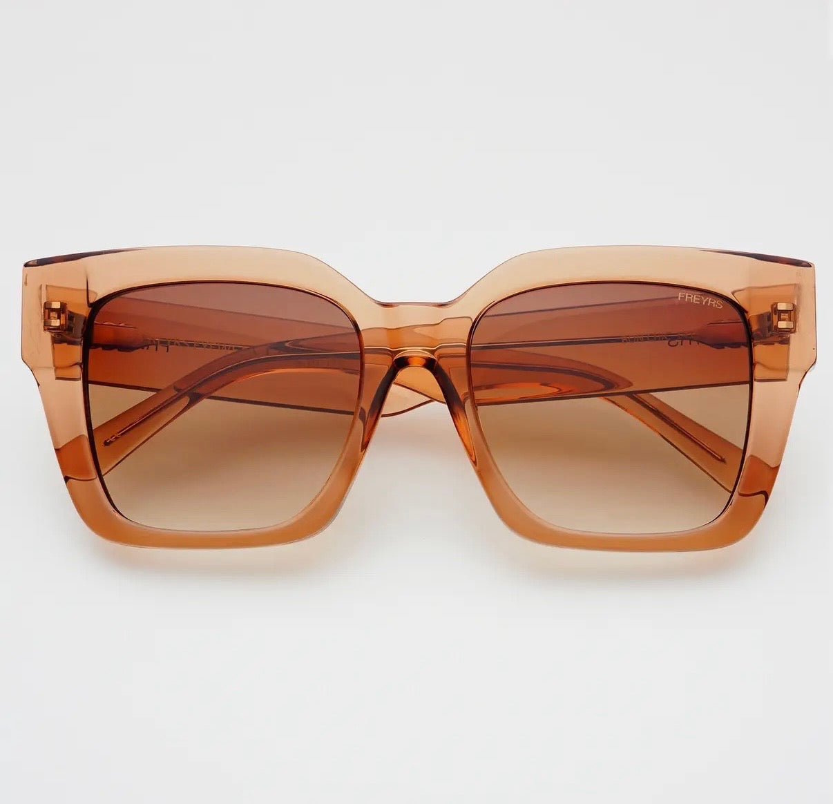 Crystal Brown Acetate Oversized Sunglasses