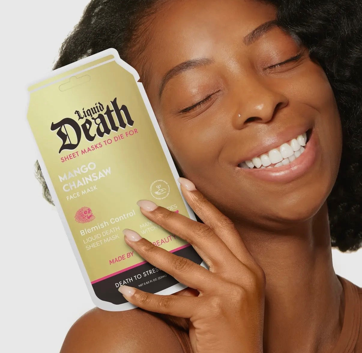 Mango Chainsaw Liquid Death Sheet Mask