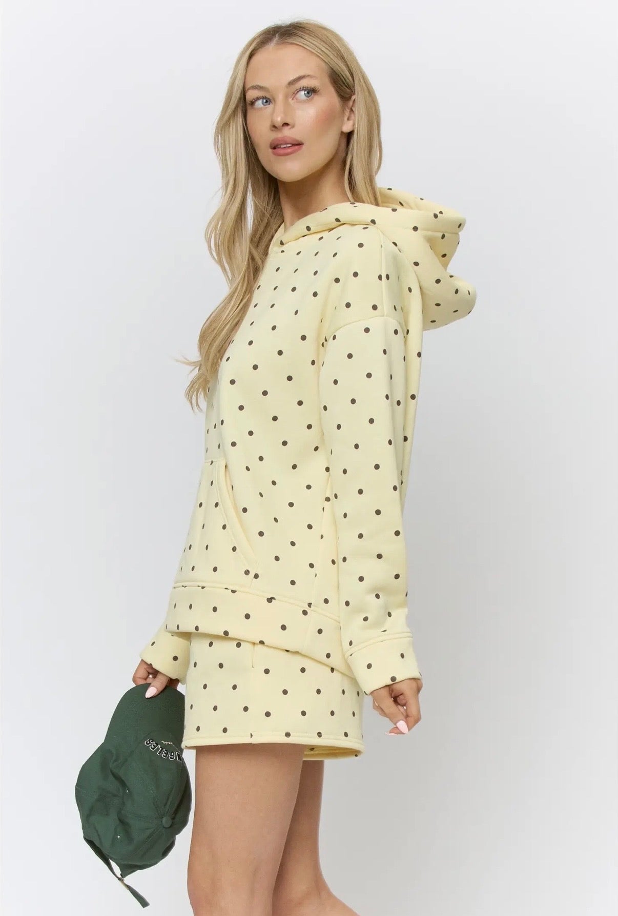 Polka Dot Hoodie and Shorts Set