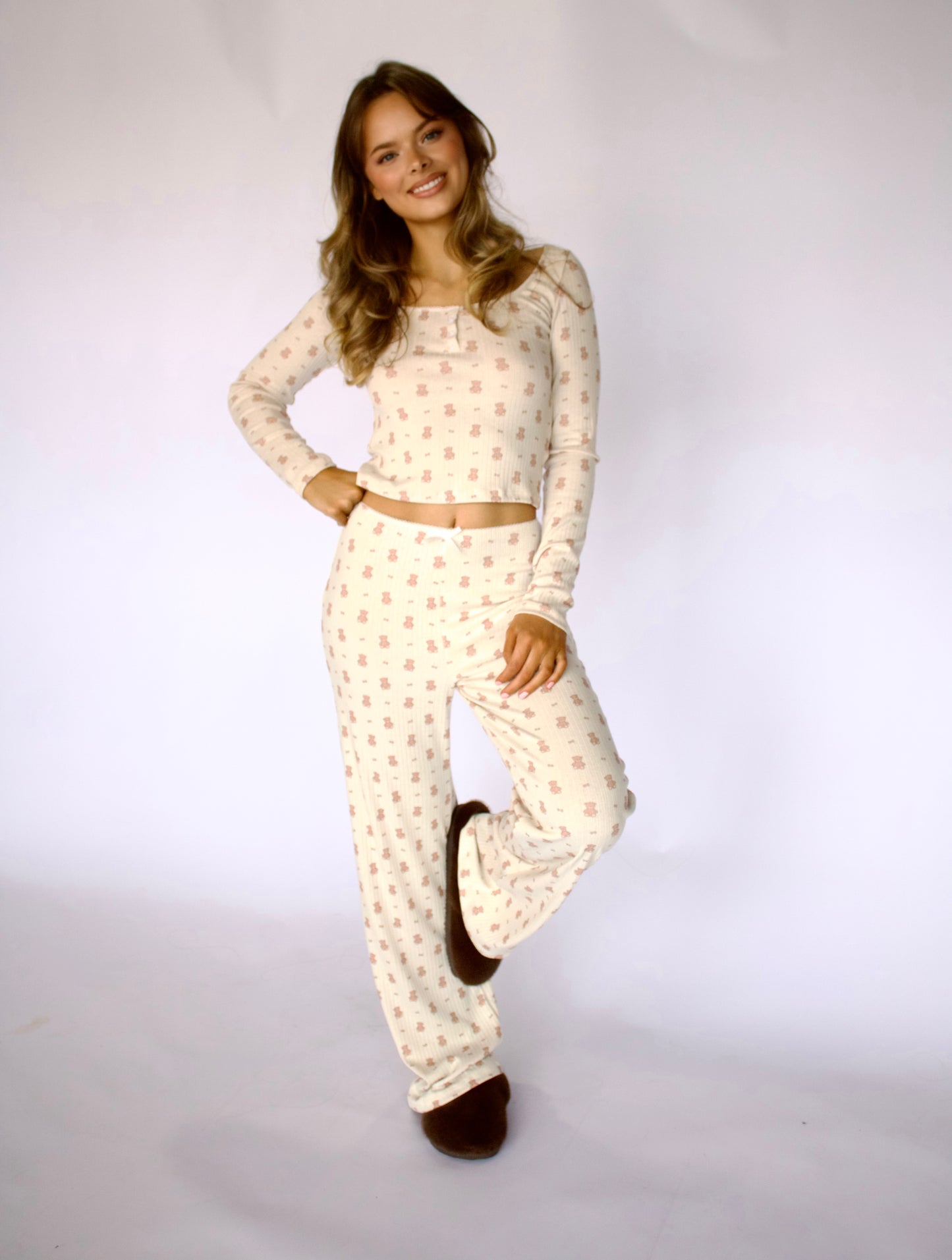 Tan Teddy Bear PJ Set