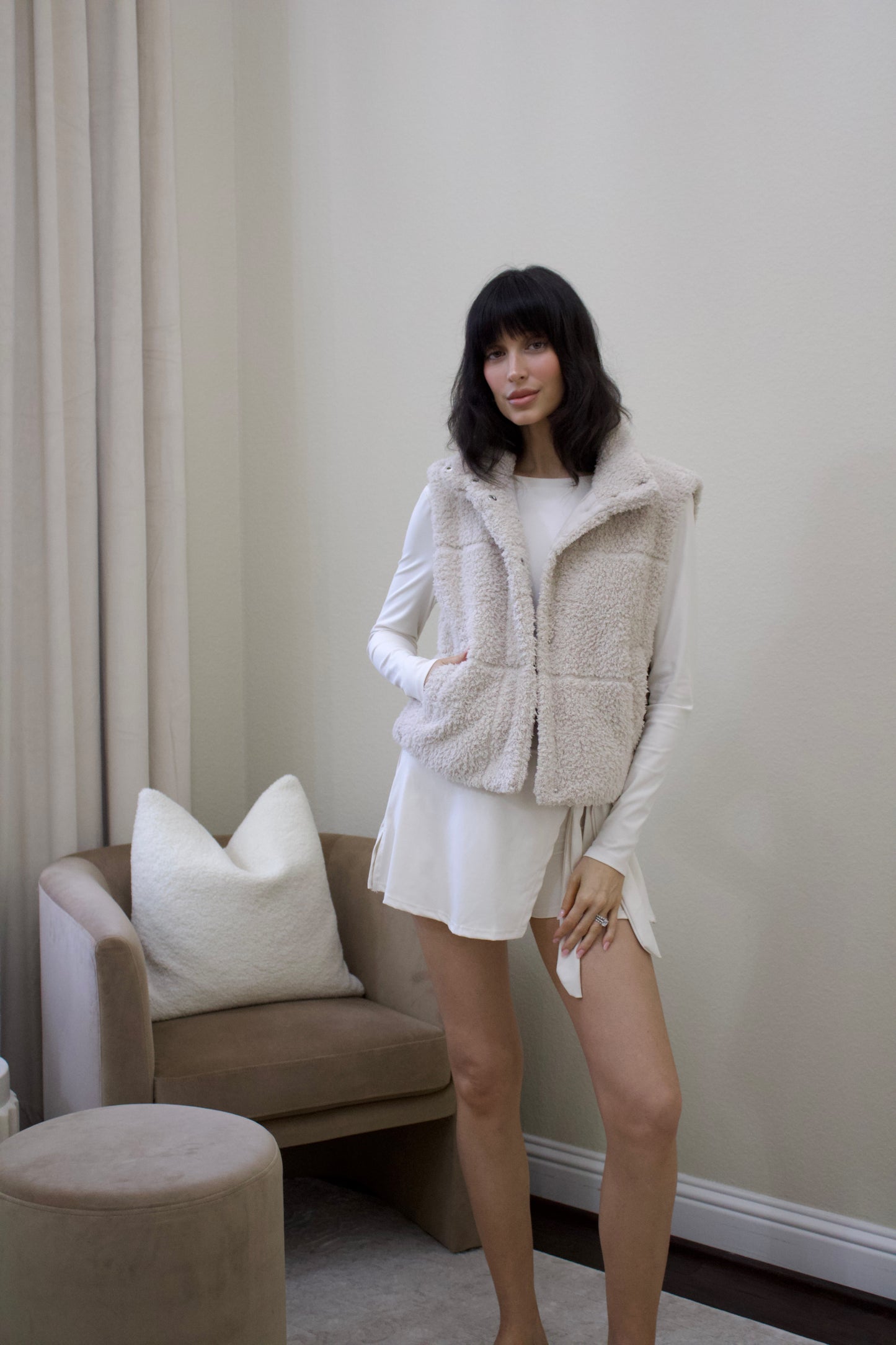 Barefoot Dreams Stone Puffer Vest