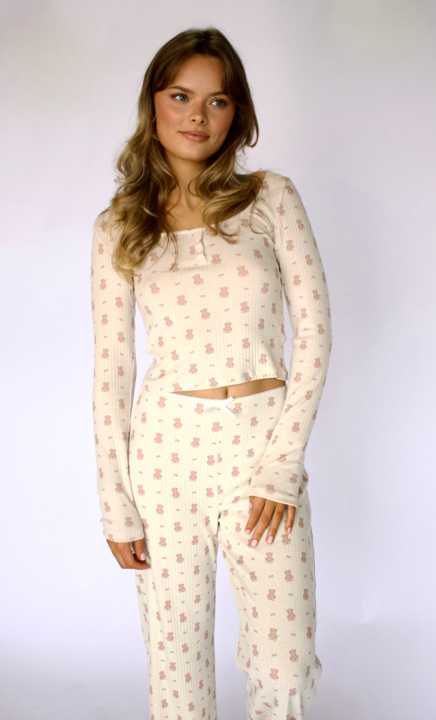 Tan Teddy Bear PJ Set