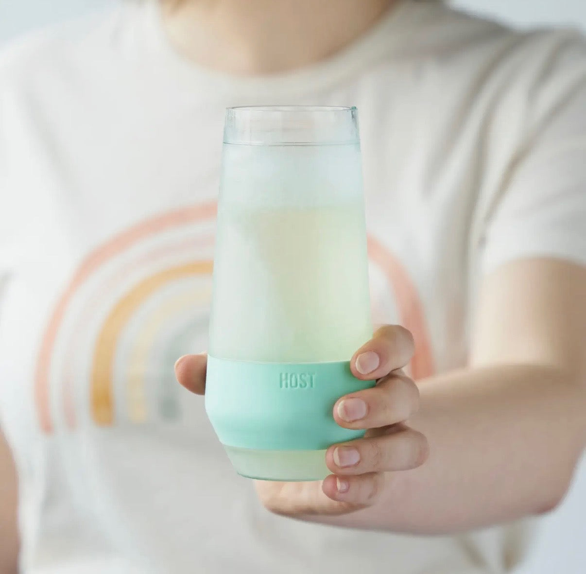 Champagne Freeze Cooling Cups in Sea foam Set of 2