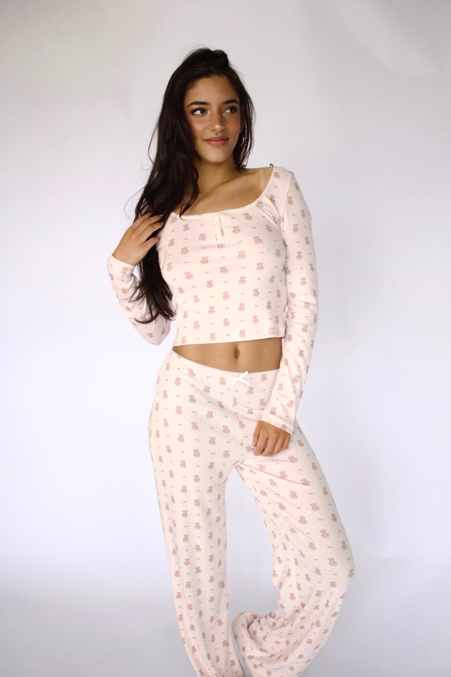 Pink Teddy Bear PJ Set