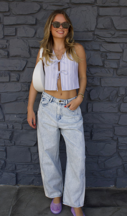 Light Wash Multi-color Denim Jeans