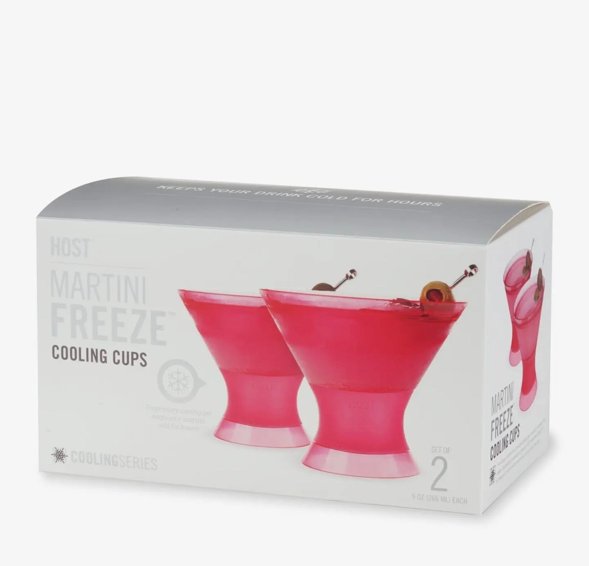 Martini Freeze Cooling Cup in Punch Pink Set of 2